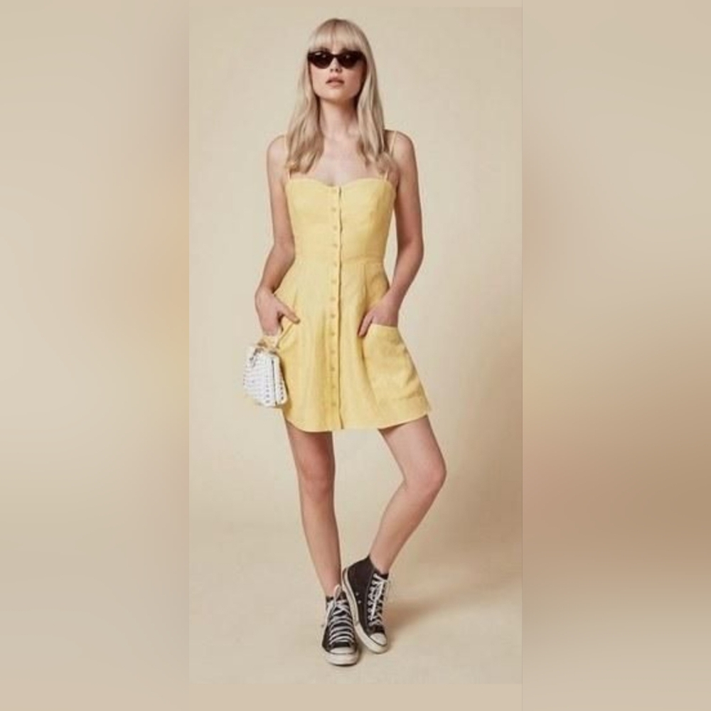 Reformation Sunny Yellow Mini Dress